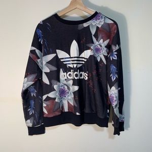 Adidas Floral trefoil crewneck sweater